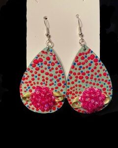 Perfect For Spring! Hand Painted Earrings