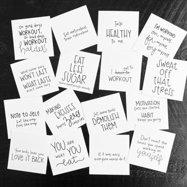 Inspirational SMACK message cards – the {fitness} pack