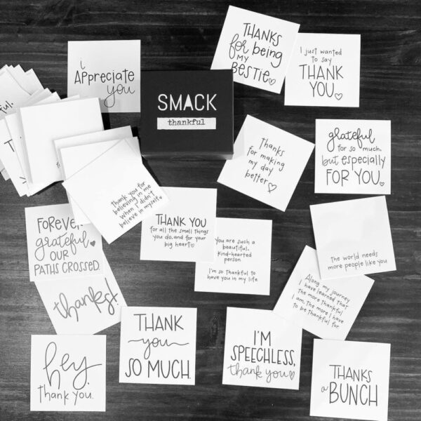 Inspirational SMACK message cards – the {thankful} pack
