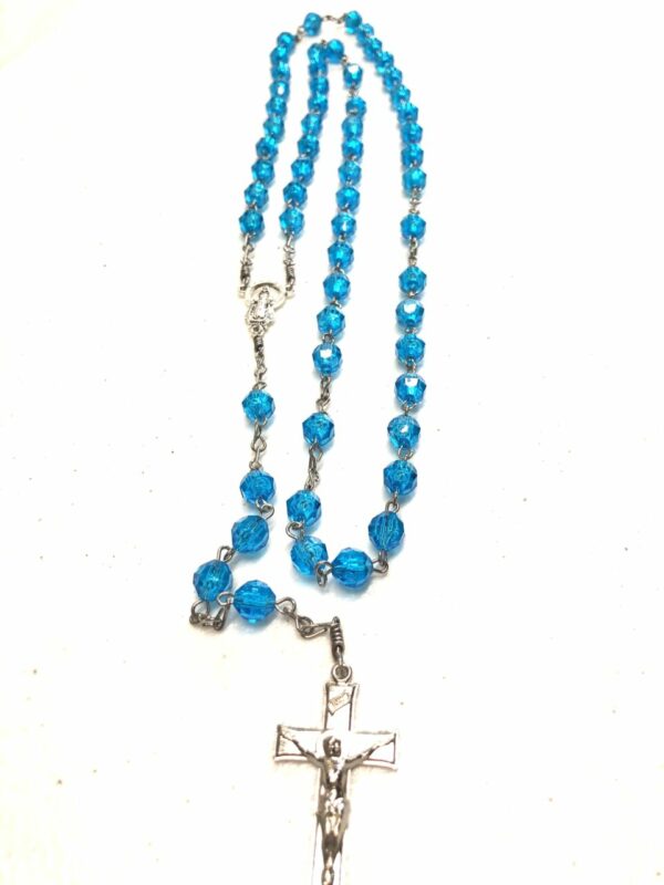 Handmade turquoise acrylic rosary