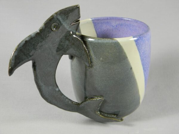 Hand Crafted Mug with Shark Handle