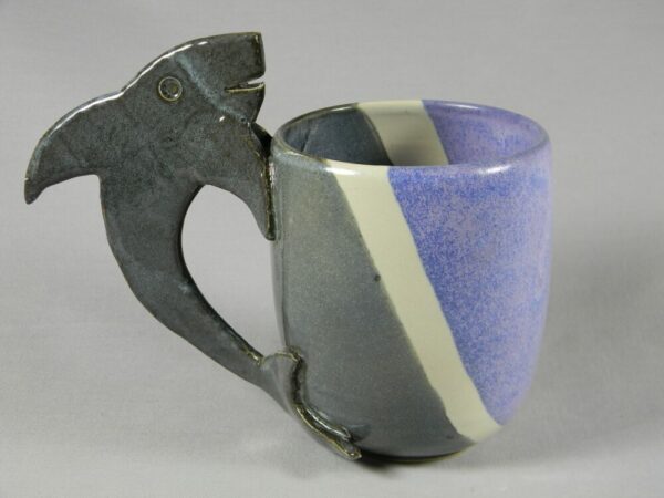 Hand Crafted Mug with Shark Handle