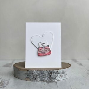 Typewriter Handmade Greeting Card