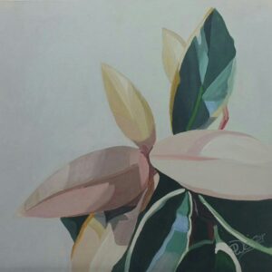 Magnolia Leaves acrylic painting by Deb Weiser