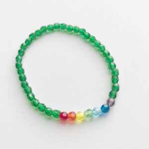 Rainbow Birthstone Stretchy Bracelet
