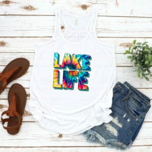 Lake Life Tie Dye Tank and Tee