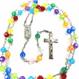 Handmade colorful acrylic rosary