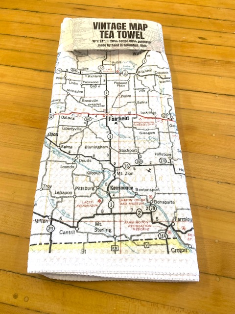 Fairfield Vintage Road Map Kitchen Towel