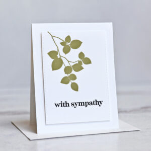 Leaf Sympathy Handmade Greeting Card