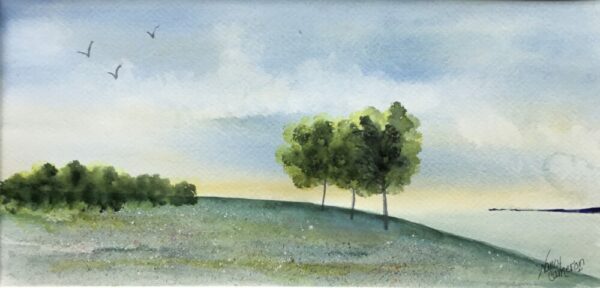 Lakeside Original Watercolor Painting