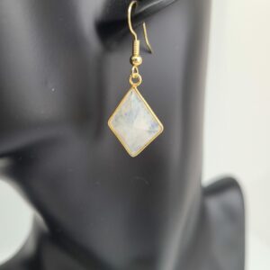 Faceted Moonstone Earrings with Gold Vermeil