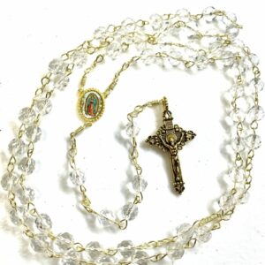 Handmade crystal glass beaded rosary