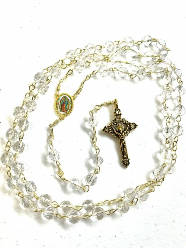 Handmade crystal glass beaded rosary
