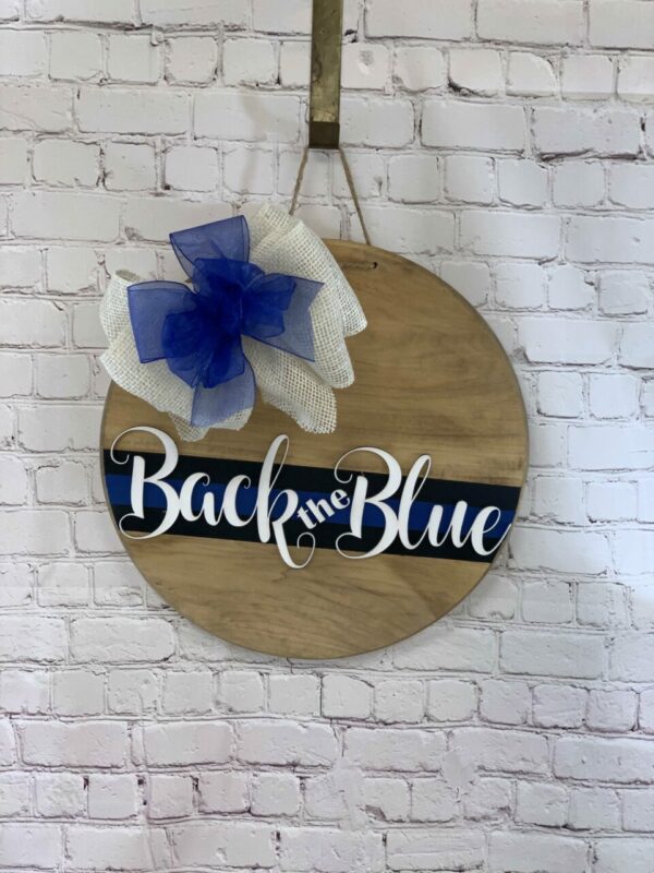 Back the Blue Front Door Sign