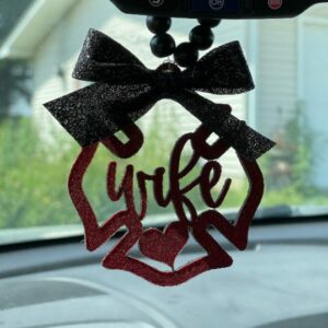 Firefighter Wife Car Mirror Charm