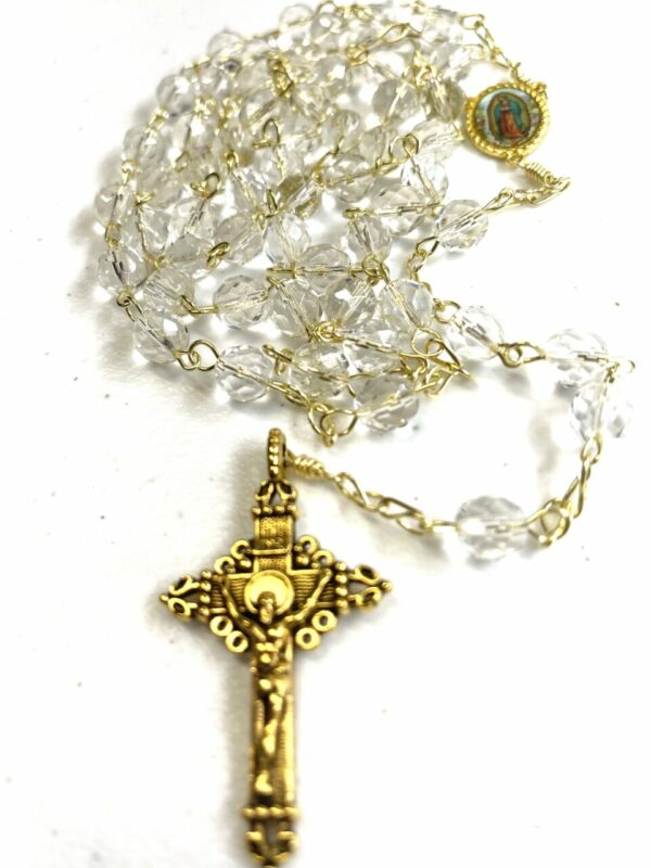Handmade crystal glass beaded rosary