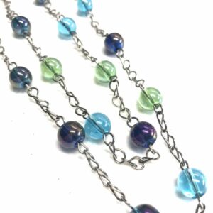 Handmade purple, green & blue women’s necklace