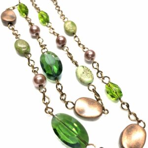 Handmade Green & Brown Necklace Women St. Patrick’s Day