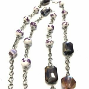 Handmade floral purple necklace