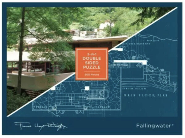 Frank Lloyd Wright Fallingwater 2-in-1 Double Sided Puzzle