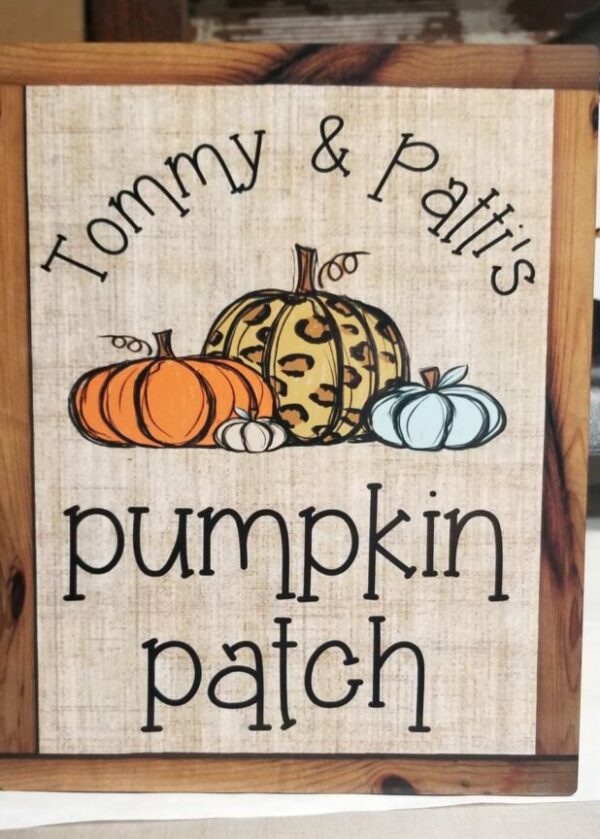 Personalized Pumpkin Patch Fall Sign