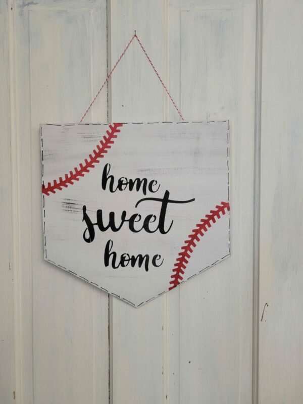 Baseball Home Sweet Home Doorhanger