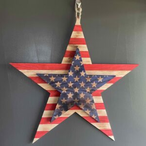 Torched and Stained Star Door Hanger