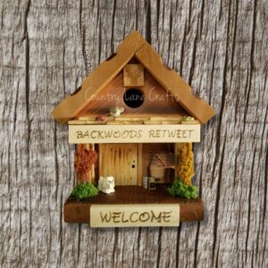 Backwoods Retweet Log Cabin Style Birdhouse