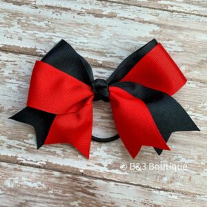 Black/Red Cheer Bow