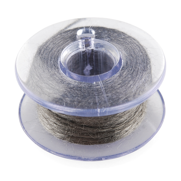 Conductive Thread Bobbin – 30ft (Stainless Steel)