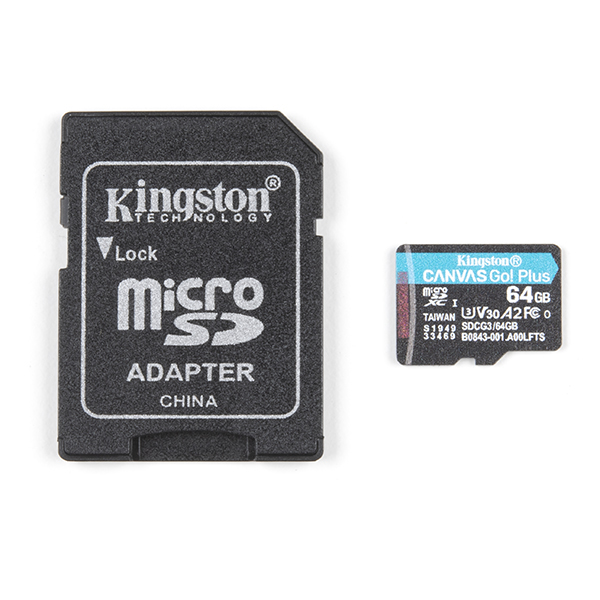 Kingston Canvas Go! Plus 64GB MicroSD Card with Adapter