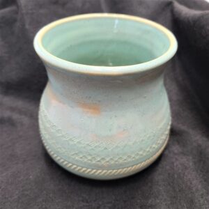 Green Vase Pottery by Iowa Artist Terry Ferris