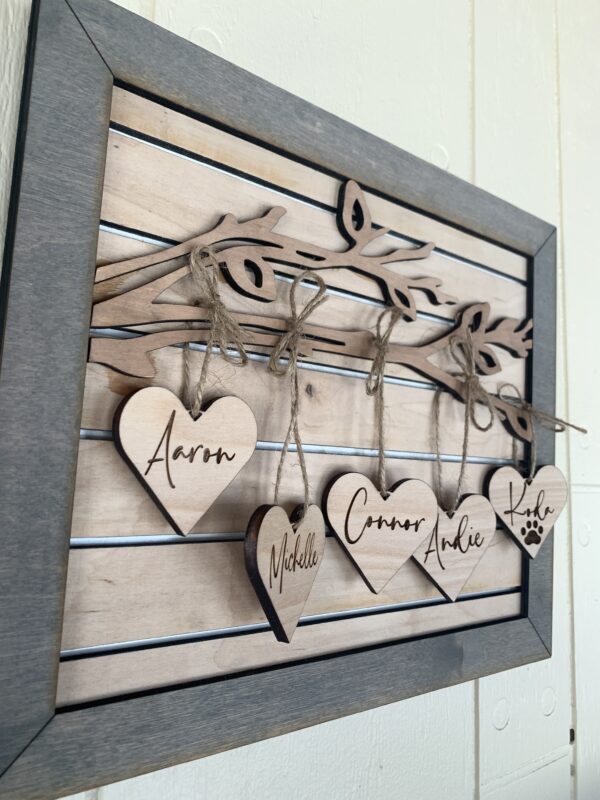 Personalized Family Ties Wooden Sign