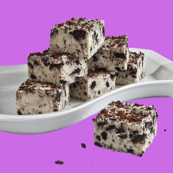 Cookies and Cream Fudge made with Oreos