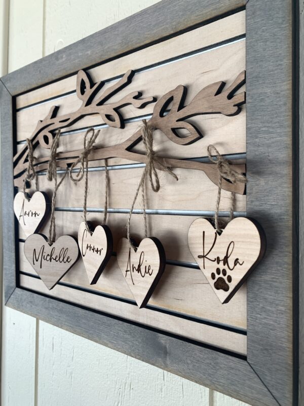 Personalized Family Ties Wooden Sign