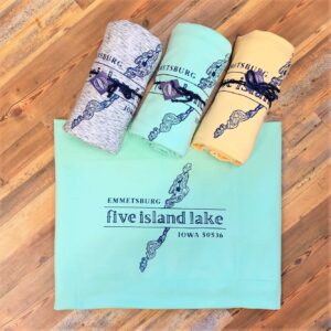 Five Island Lake Large Sweatshirt Blanket