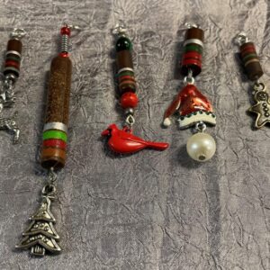 Handmade Vintage Electronic Resistor Necklace Charms – Various Holiday Styles