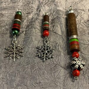 Handmade Vintage Electronic Resistor Necklace Charms – Snowflakes