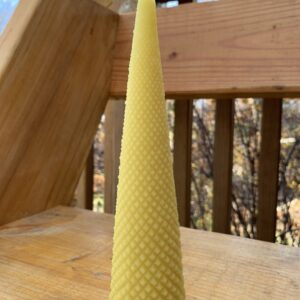 Beeswax Candle – Knurled Tree-Shaped Cone