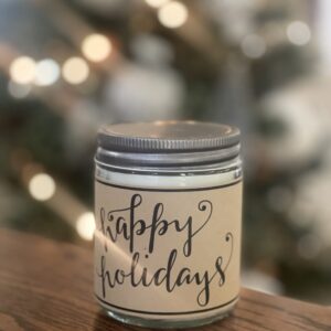 Happy Holidays Candle
