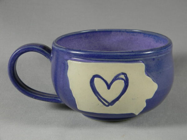 I Love Iowa Soup Mug (purple)