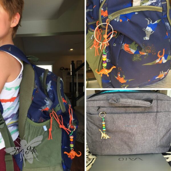 Beaded Dinosaur Backpack Zipper Pulls