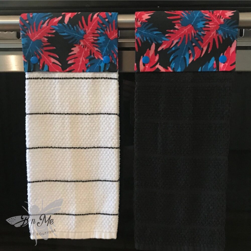 Tropical Leaf Hanging Kitchen Towels with Snaps – Shop Iowa