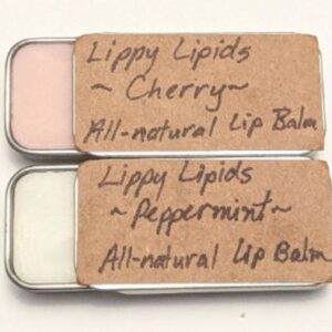 All Natural Lip Balms in Tin Container (Peppermint; Cherry, and Vanilla)