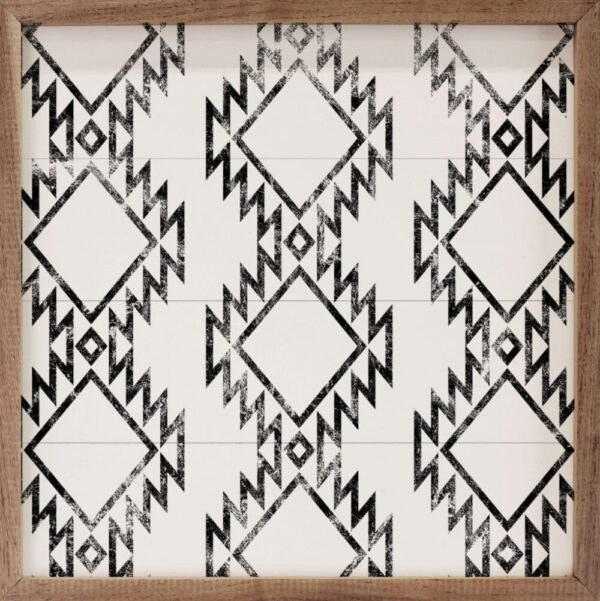 Pattern Black And White Tribal – Kendrick Home Wood Sign