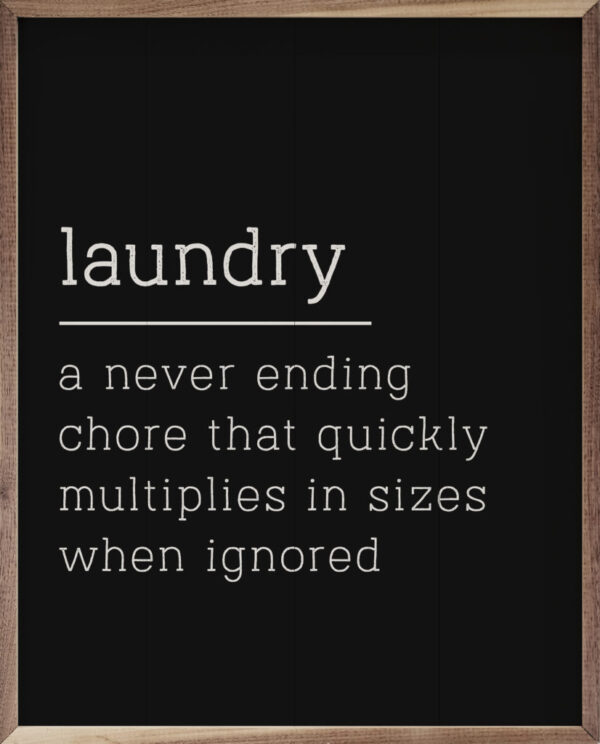 Laundry Definition Black – Kendrick Home Wood Sign