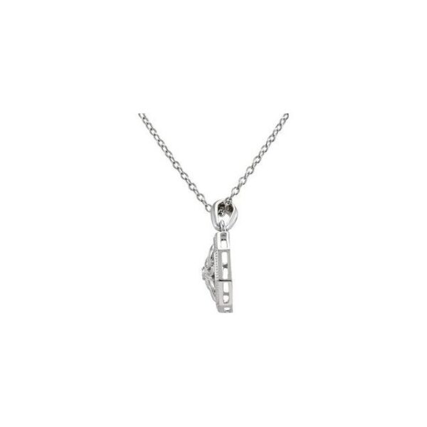 Diamond and sterling silver 18 inch necklace