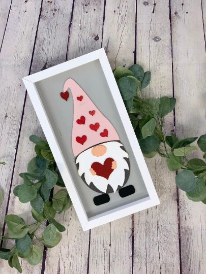 Valentine’s Day Gnome 3D Farmhouse Sign