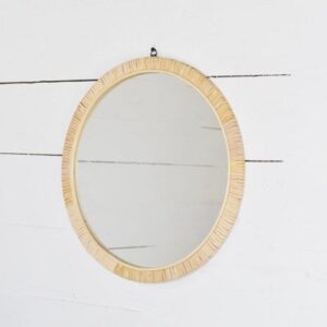 Round Rattan Mirror