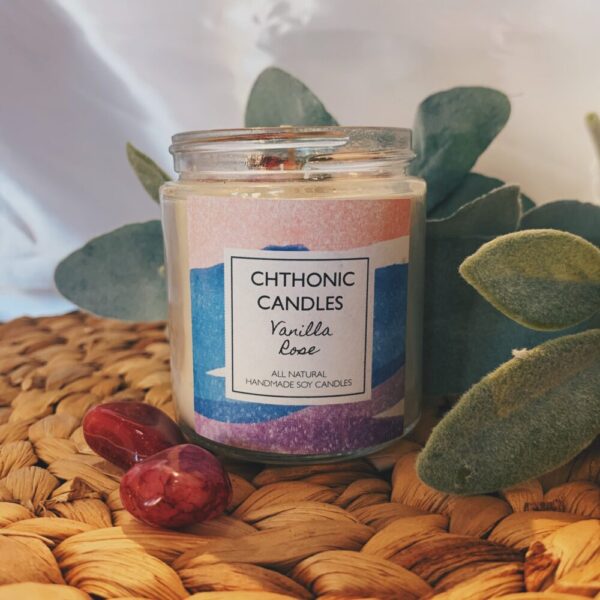 Chthonic Candles Vanilla Rose 4oz